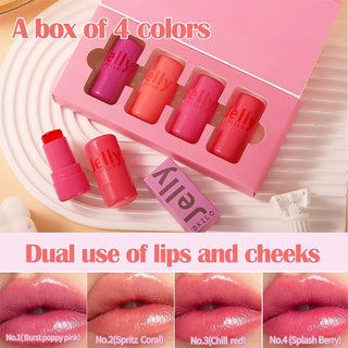 BKILO 4pcs Jelly Blush Tint 3-in-1