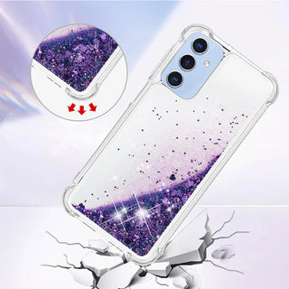 Liquid Glitter Quicksand Samsung Galaxy Case – Shockproof Clear Bumper Cover with Floating Sparkle