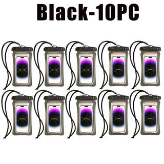 Universal Waterproof Floating Phone Pouch, Clear Touchscreen Smartphone Bag with Neck Lanyard for Swimming, Beach, Pool, Boating, Kayaking, Travel, and Summer Water Activities