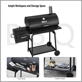 Royal Gourmet Charcoal Grill Offset Smoker (Grill + Cover)