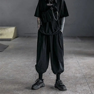 Men’s Baggy Harem Pants – Trendy Wide Leg Casual Joggers with Drawstring