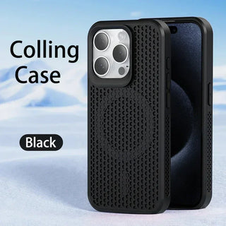 Honeycomb Cooling Magnetic iPhone Case – Breathable Heat-Dissipation Hard Cover for MagSafe