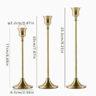 Vintage Metal Tabletop Candle Holders – Set of 3