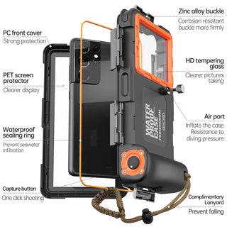 15M Waterproof Diving Phone Case – Underwater Protective Case for iPhone & Samsung with HD Camera Window for Snorkeling, Swimming & Diving