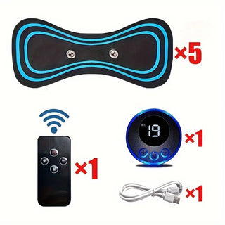 EMS Neck & Body Massager 8 Modes 19 Levels Portable Electric Muscle Stimulator Rechargeable Pain Relief Device