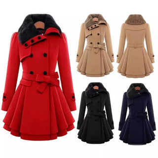 Women's Padded Slim Fit Cotton Mac Coat