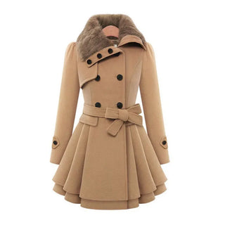 Women's Padded Slim Fit Cotton Mac Coat