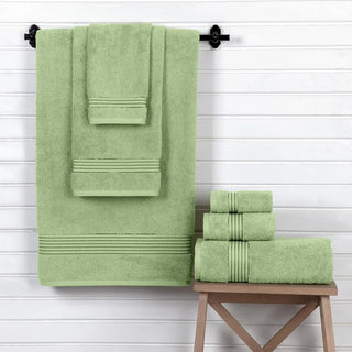 Luxury Sage Green 6-Piece Turkish Cotton Towel Set – Ultra Soft, Plush & Quick-Dry | 680 GSM | Oeko-Tex Certified