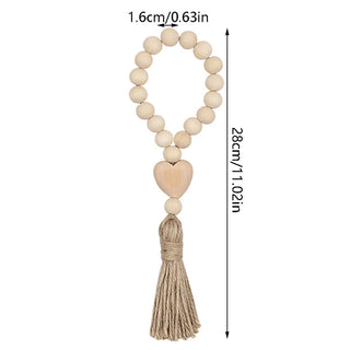 RusticCharm Wood Bead Garland