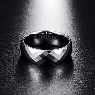 BONLAVIE Faceted Tungsten Carbide Men's Ring