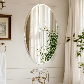 LUVODI Elegance Frameless Oval Vanity Mirror