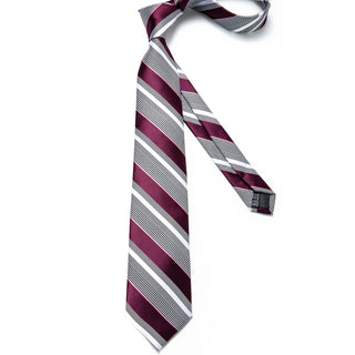 DiBan Fashion Striped Tie Hanky Cufflink Sets