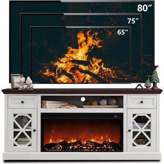 SinCiDo Fireplace TV Stand with 36" Electric Fireplace