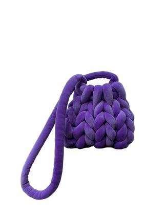 Hand-Braided Plush Crossbody Bag | Cozy Weave Design