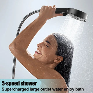 5 Modes Adjustable Rain Bath Shower Head