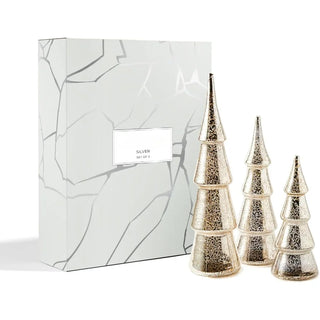 mercury glass tabletop Christmas trees