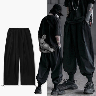 Men’s Baggy Harem Pants – Trendy Wide Leg Casual Joggers with Drawstring