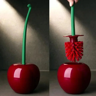 Lovely Cherry Lavatory Toilet Brush Holder Set