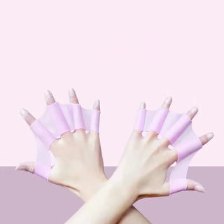Silicone Swimming Hand Fins Webbed Gloves – Swim Training Paddles for Speed, Strength & Technique Practice for Adults and Kids