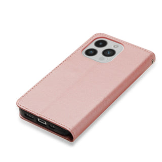 Anti-Theft Leather Wallet Case with Lanyard for iPhone