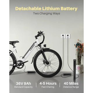 26" Electric Bike for Adults, UL 2849 Certified,