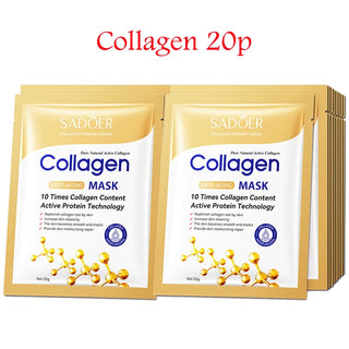 20pcs Hyaluronic Acid Collagen Face Mask Sets