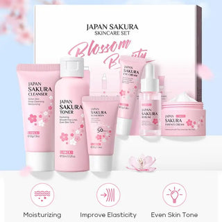 6pcs Sakura Skin Care and Facial Cleanser