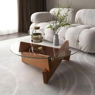 Natural Walnut and Rubber Wood Pocket Joint Coffee Table