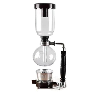 5-Cup Heat-Resistant Glass Siphon Coffee Maker – Vacuum Brewer with Reusable Cloth Filter & Burner