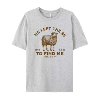 He Left the 99 - Women’s Vintage Christian Inspirational T-Shirt