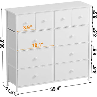 Tongyue Faux Leather 10-Drawer Dresser