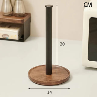 Modern Walnut Kitchen Roll Paper Holder