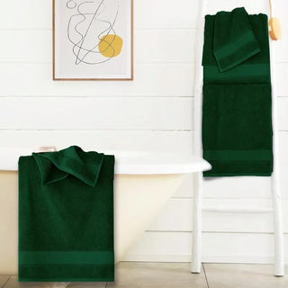 Luxury 6-Piece Turkish Cotton Towel Set | Formal Green | 100% Pure Cotton | 650 GSM | Soft, Absorbent, Durable