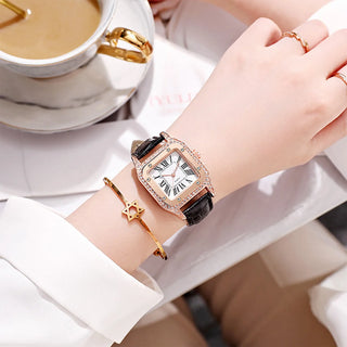 ISHOWTIENDA Square Crystal Quartz Watch