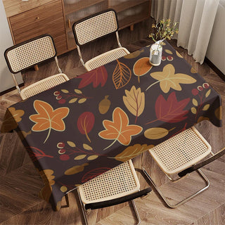 Fall Leaf Pattern Tablecloth – Waterproof Polyester Rectangular Table Cover