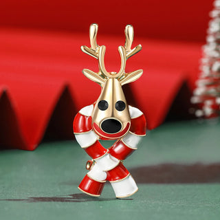 Christmas Enamel Brooch – Festive Sleigh, Reindeer, and Holiday Car