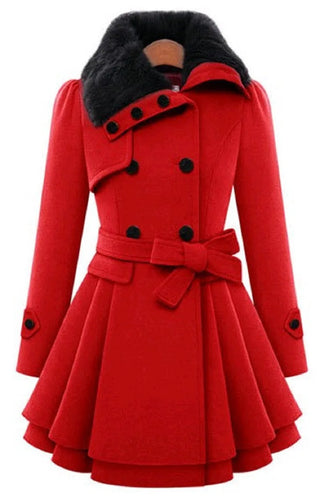 Women's Padded Slim Fit Cotton Mac Coat