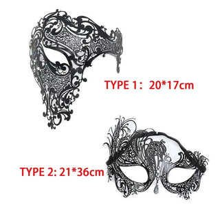 Black Gold Skull Metal Mask – Venetian Masquerade Party Essential