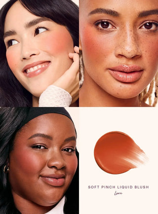 Soft Pinch Liquid Blush, Lightweight Silky Liquid Blush with Smooth Glide-On Application, Long-Lasting Matte & Dewy Finish Options for Natural Flush Makeup
