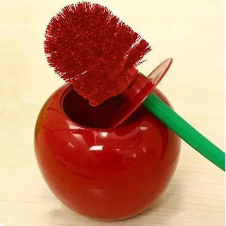 Lovely Cherry Lavatory Toilet Brush Holder Set