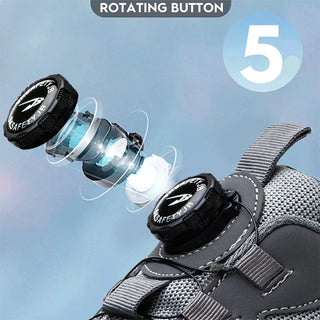 MJYTHF Rotating Self tightening Button Safety Shoes