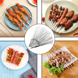 10/15Pcs Stainless Steel Kebab Barbecue Skewer