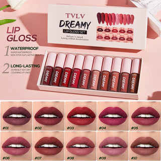 TVLV Dreamy 10-Piece Lip Glaze Set