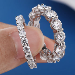 Luminous Moissanite Eternity Row Ring