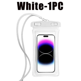 Universal Waterproof Floating Phone Pouch, Clear Touchscreen Smartphone Bag with Neck Lanyard for Swimming, Beach, Pool, Boating, Kayaking, Travel, and Summer Water Activities