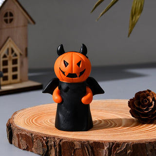 Cute Halloween Decor Set – Mini Ghost Pumpkin Resin Figurines