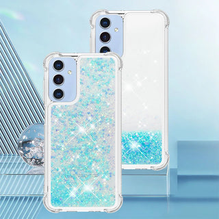 Liquid Glitter Quicksand Samsung Galaxy Case – Shockproof Clear Bumper Cover with Floating Sparkle