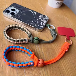 Handwoven Adjustable Mobile Phone Lanyard Wrist Strap – Outdoor Sports Safety Anti-Drop Rope
