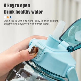 2L Large Capacity Sports Water Bottle with Straw