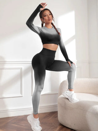 Women's 2-piece Seamless Gradient Workout Set